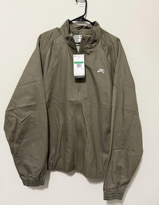 Nike SB Denim Full-Zip Men's Size XL Olive/White Track Jacket for