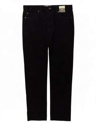 Marks & Spencer Mens Slim Fit Corduroy Trousers W36 L31 Navy Blue Cotton EF25