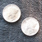 1943 and 1944 Mercury Dime BU Lot of 2 Coins