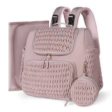 Best Geestock Diaper Bag Small Backpack Stylish Quilted Baby Backpacks, Mini