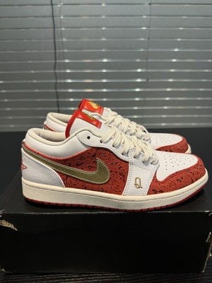 Nike Air Jordan 1 Low SE Spades Men's Size 9 Sneakers DJ5185-100