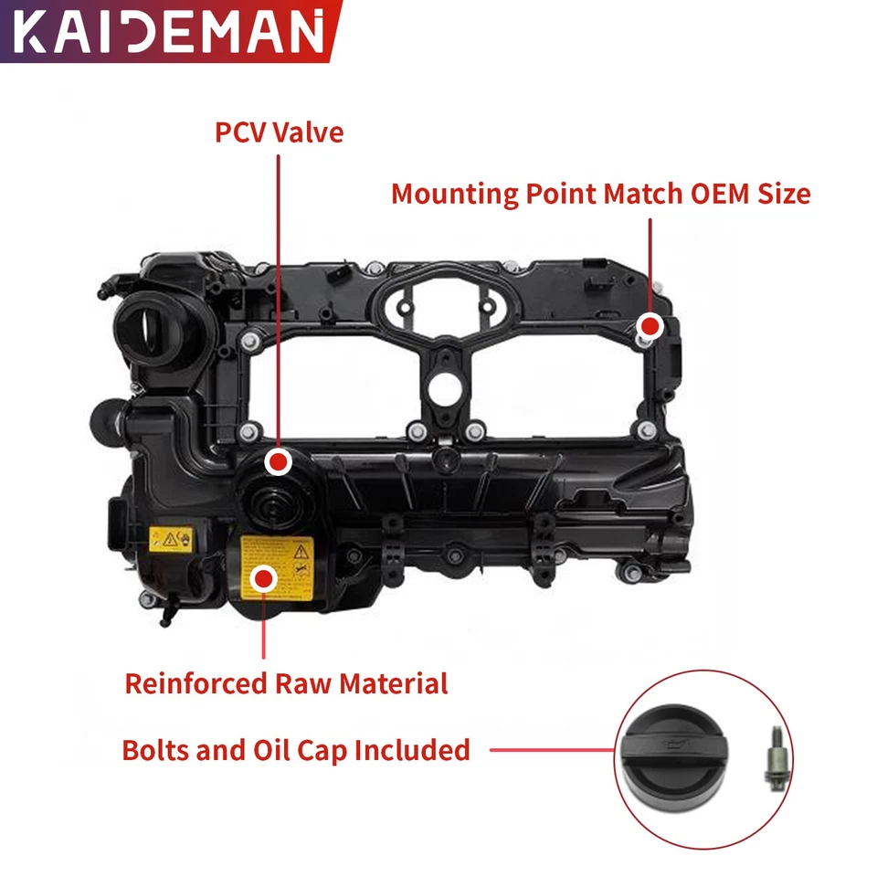 NUEVA cubierta de válvula de motor para BMW X5 528I 328I X3 Z4 320I X1 2012-2018 11127588412 Foto 4 de 4
