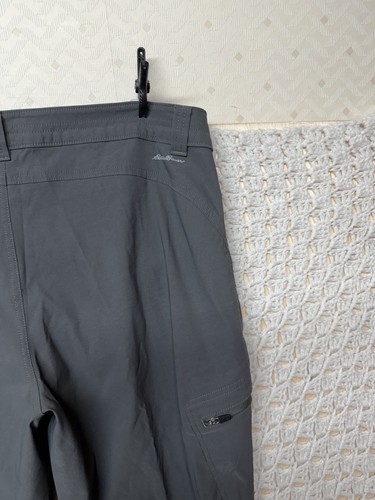 Pantalon Eddie Bauer First Ascent femme taille 14 gris randonnée fermeture éclair poches cargo trek - Photo 5 sur 11