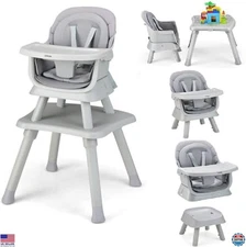 INFANS 8-in-1 Convertible Baby High Chair & Booster Seat with Removable Tray