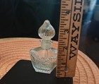 Vintage Antoinette  Glass Perfume Bottle With Stopper Faceted Mcm Empty — photo 8