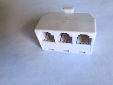 Trisonic 3-way Outlet Splitter Phone Telephone Modular Line Jack 3 Line Modular