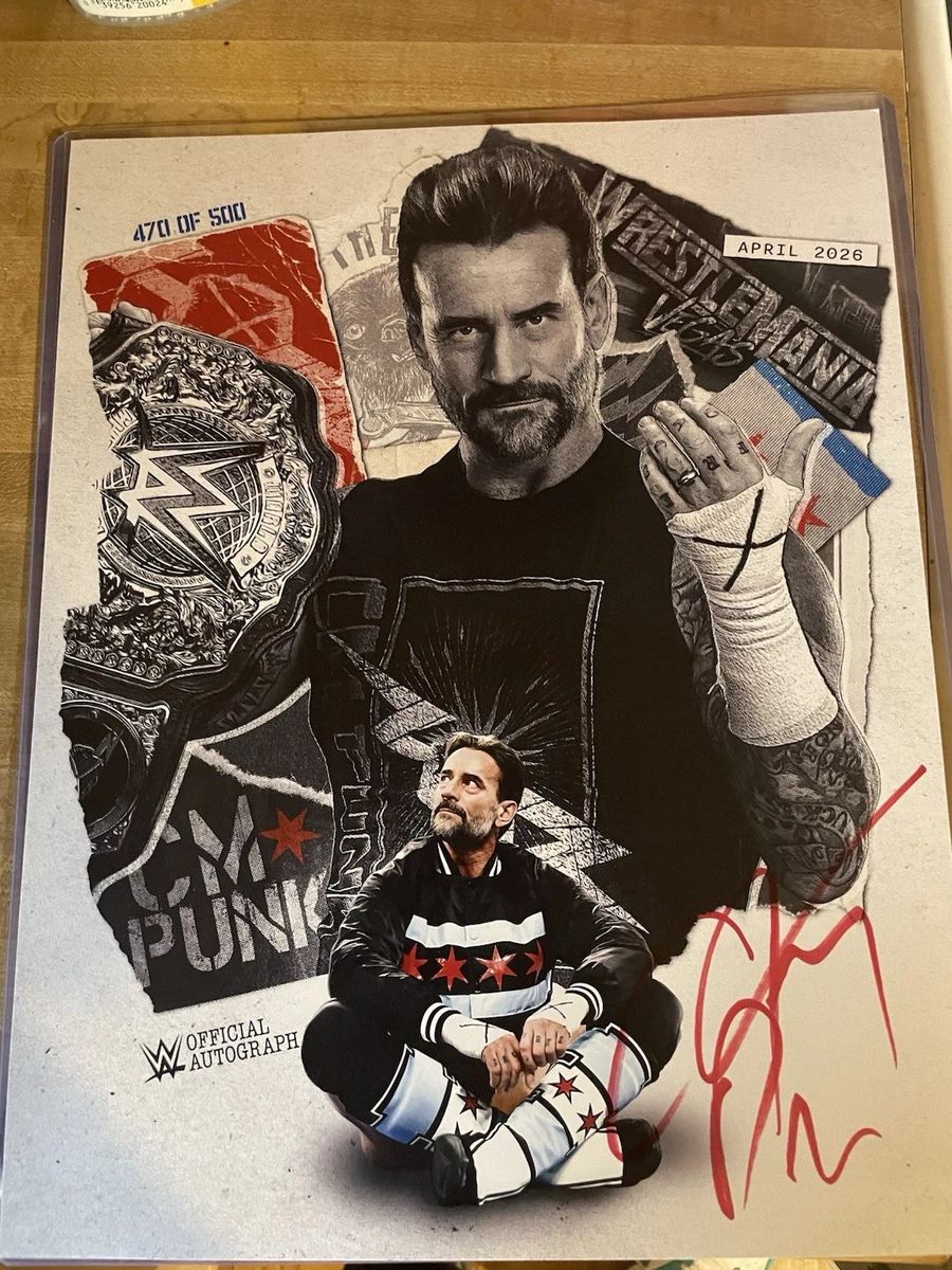 CM Punk WWE Wrestling Original Autographed Photos for sale | eBay