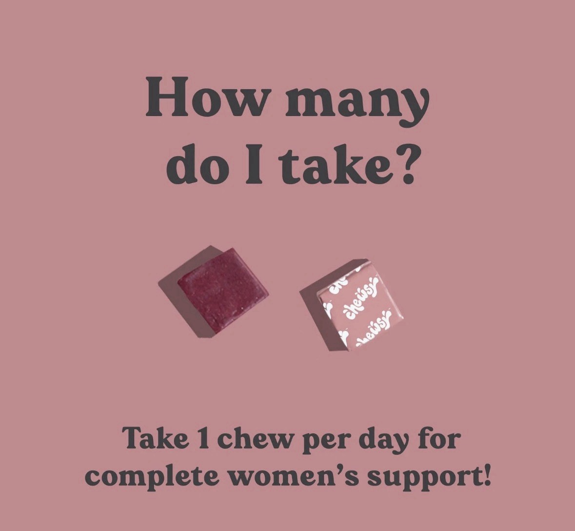 Chewsy Women's Multivitamin Fruity Chews 30 Count Nutritional Supplement Travel