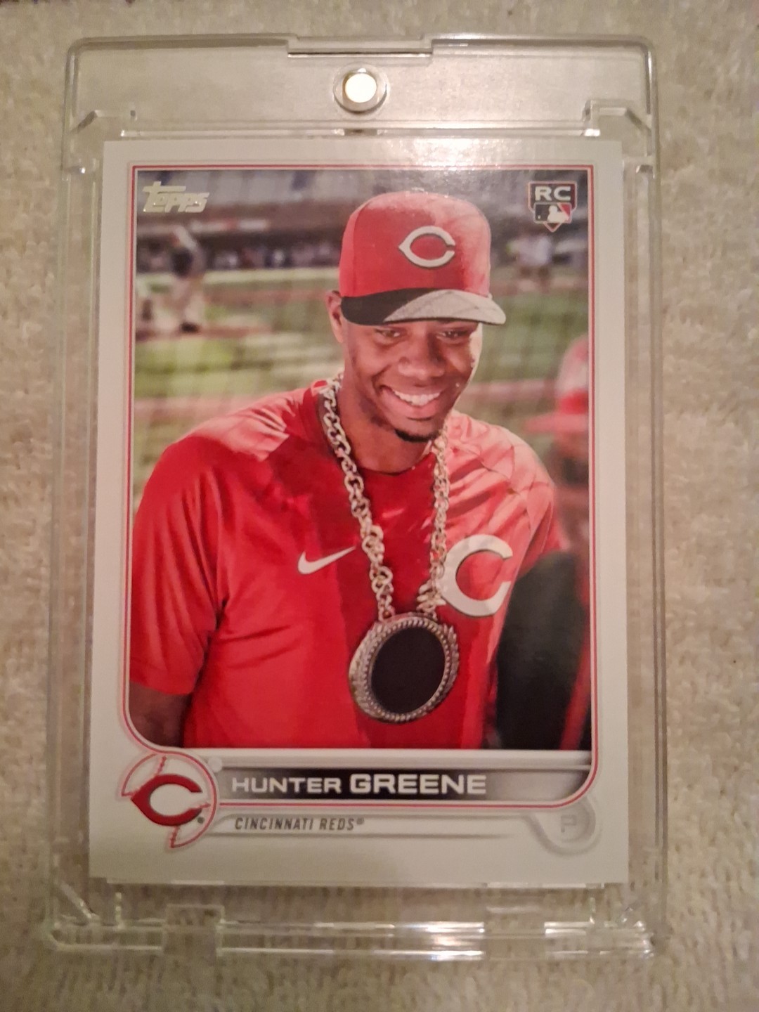 2022 Topps Update Hunter Greene RC #US160 SP Image Variation Reds Rookie