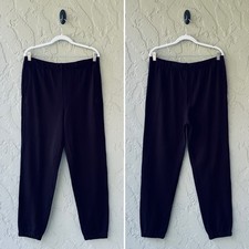 Calvin Klein Women's Medium Black 100 Cotton Elastic Pull-On Jogger Pants NWT