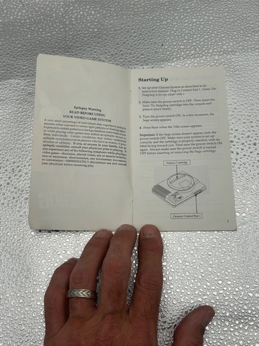 *****1992 Sega Genesis 16 Bit Sonic The Hedgehog Instruction Manual***** - Picture 12 of 15