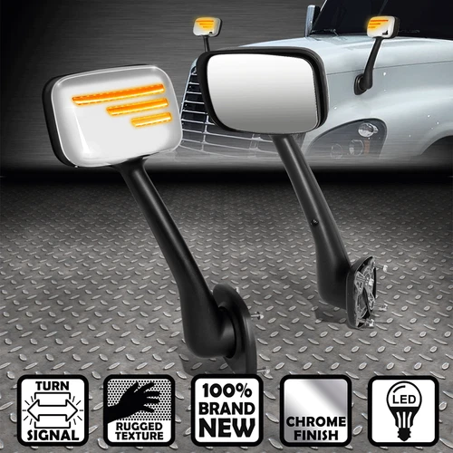 [SEQUENTIAL LED SIGNAL BARS-PATTERN]FOR 08-17 FREIGHTLINER CASCADIA HOOD MIRRORS