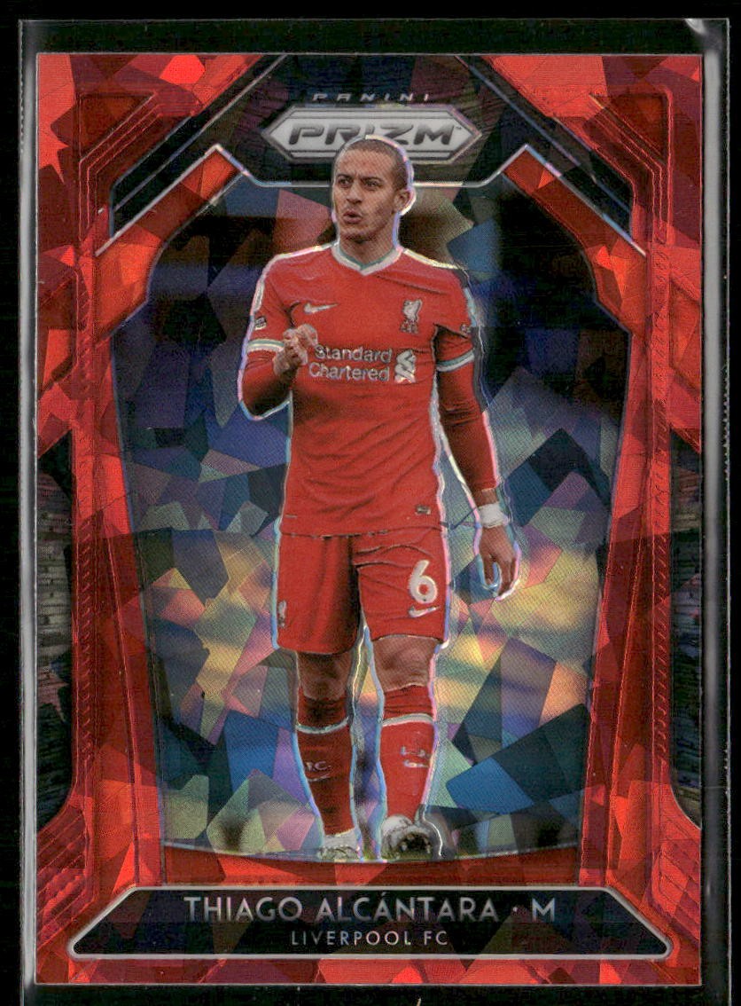 2020-21 Panini Prizm Premier League #245 Thiago Alcantara Red Ice Prizm