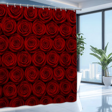 Red Rose Shower Curtain for Elegant Bathroom Decor