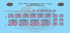 USA 250th Semiquincentennial Logos HO 1:87 Scale