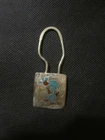 Vintage Kokopelli Sterling Silver Inlay Turquoise Coral Key Chain/Ring