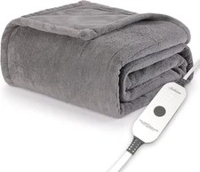 Sunbeam Electric Throw Royal Luxe Microplush Heated Blanket, 4 Heat Settings, 4-