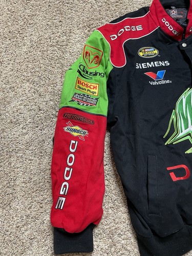 Vintage Y2K JH Design Kasey Kahne Nascar Jacket Dodge Mountain Dew Size 4XL RARE - Bild 6 von 10