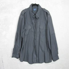 Propper Shirt Mens XL Gray Long Sleeve Button Up Zipper Military Tactical