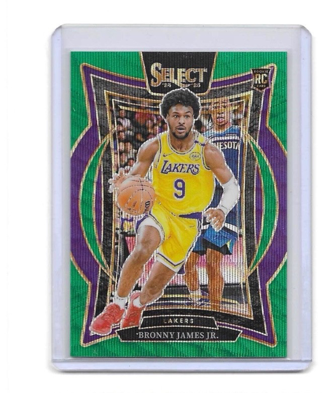 2024-25 Panini Select 90 RC Bronny James Jr. Green Wave Prizm /50