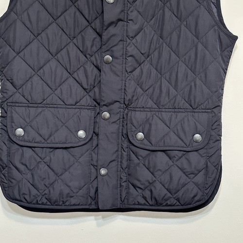 Barbour Lowerdale Mens Quilted Puffer Vest Gilet Jacket Navy Blue Size M Outdoor - Picture 3 of 17