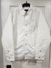 Men's Air Jordan Rain Button Down Jacket Cream Sweater Puffer FV7432-133 Sz XL