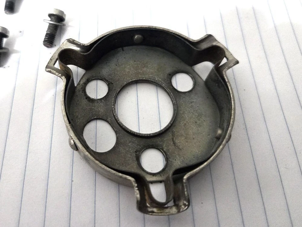 * Buen Usado Original PORSCHE 356B 356C 911 912 914 Bocina Botón Montaje Piezas * Foto 4 de 4