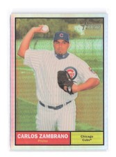 2010 Topps Heritage Carlos Zambrano #/561 Chrome Refractor Parallel SP C133 Cubs