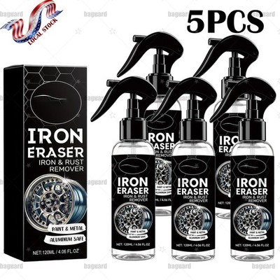 Iron Eraser Rust Remover Spray, Car Wheel Paint Brake Dust Fast Cleaner 120ML US