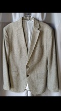 Banana Republic Blazer Tailored Slim Fit Gray Herringbone Sport Coat Men's 40S