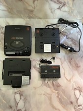 Vintage Sony car Discman D-808k, car cassette adapter and car mount with cables