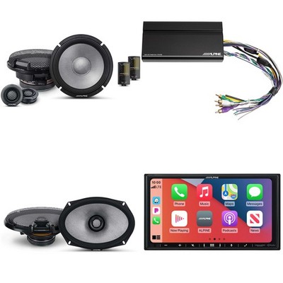 Alpine iLX-407 7'' Multimedia Receiver Carplay/Android Auto w/ Amp & Speakers