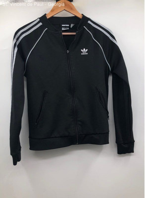 adidas Black Originals Full Zip Bomber Track Jacket - Size Black