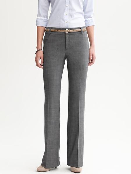NWT Banana Republic Martin Fit Lined Charcoal Lightweight Wool Trouser 0S #8f