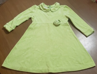 green emerald velvet dress Joanna Girls Dress
