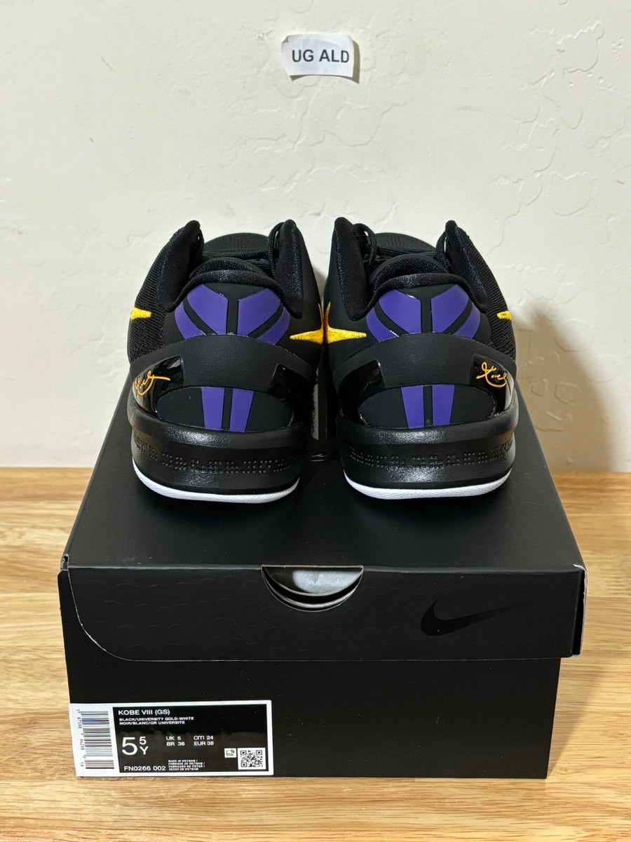 Nike Kobe 8 Protro Lakers Away Grade School Size 5.5Y