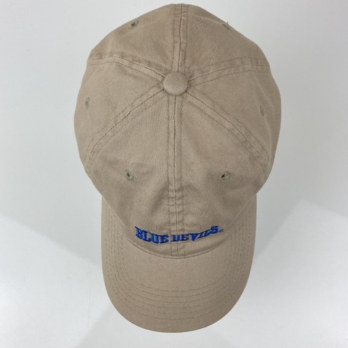 Y2K Nike Duke Blue Devils Khaki Tan Fitted OSFA Dad Hat Embroidered Logo  - Imagen 5 de 11