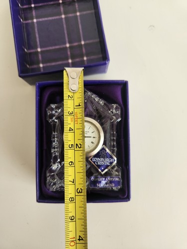 Edinburgh Crystal 1999 Vintage Crystal Mini Table Clock Boxed - Picture 4 of 7