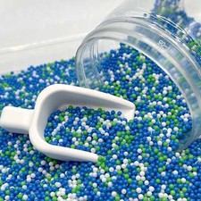 FAKE 2MM Blue/Green Pearl Mix NOT EDIBLE D5-32