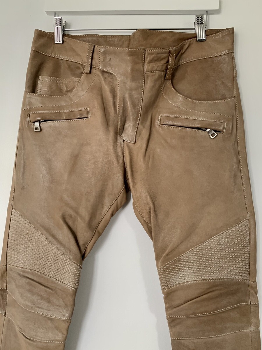 パンツ Balmain Pants With Side Slits $899 BALMAIN Paris slim fit tapered denim effect biker