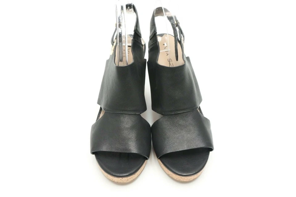 Sandalias con hebilla de tacón de cuña con plataforma negras VIA SPIGA talla 8 M EU 39 Foto 3 de 4