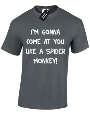 SPIDER MONKEY HERREN T-SHIRT AMUSING MOVIE INSPIRED SCHNITZEREI FREIZEIT TOP