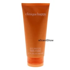CLINIQUE HAPPY BODY SMOOTHER LOTION MOISTURIZER WOMEN PERFUME 6.7 OZ / 200 ML
