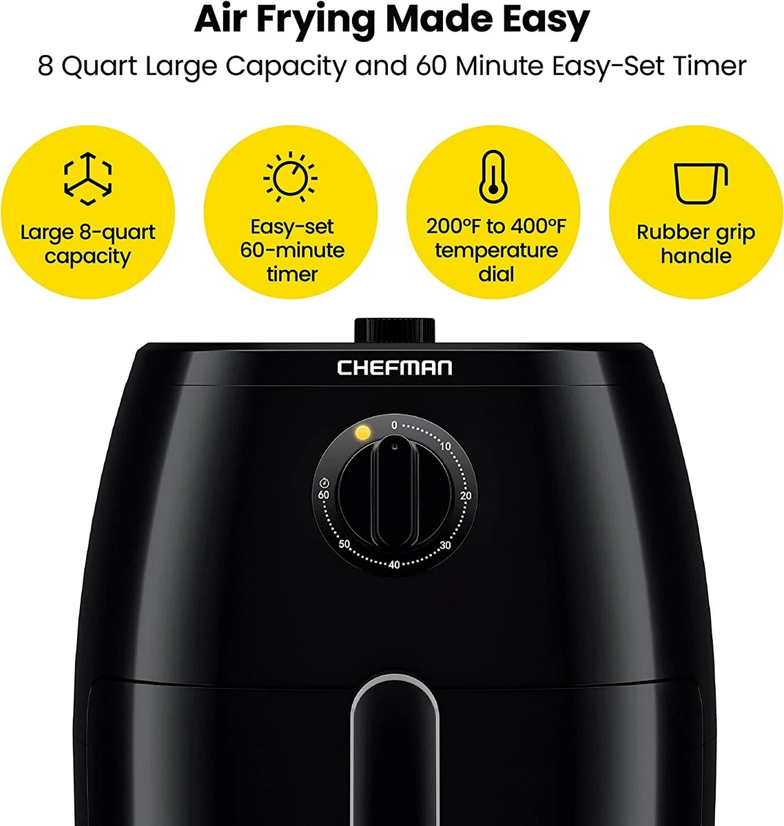 Chefman 8-Quart Stainless Steel Air Fryer in the Air Fryers department at