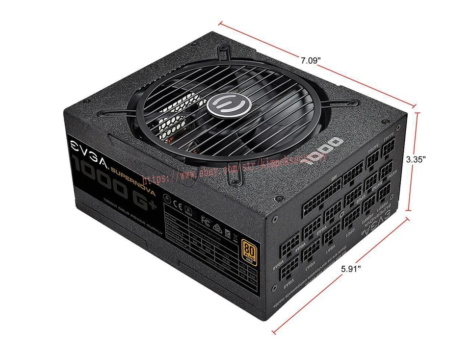 EVGA SuperNOVA 1000 G+ 120-GP-1000-X6 80 Plus Gold 1000W Fully Modular FDB Fan - Image 4 of 4