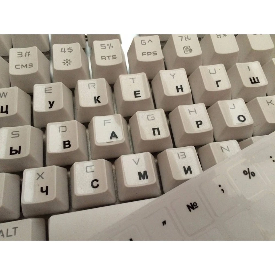 Protective Film No Alphabet Russian Keyboard Stickers Transparent Language - Image 4 of 4