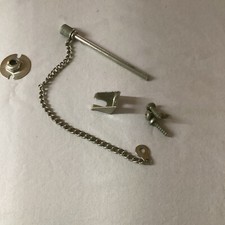 Sliding Glass Patio Door Pin Lock, Steel Chrome Finish, Pin 3-1/2 long