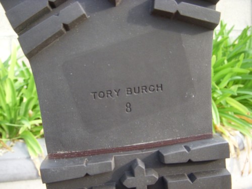 Tory Burch BENTON Stiefel braun/schwarz Vachetta Kalbsleder Einlegesohle 9 3/4 Zoll Lg US8M - Bild 19 von 23