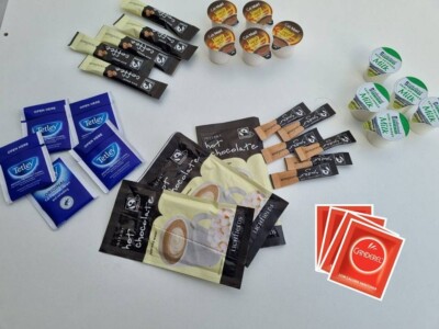 Hotel, Gästehaus, B&B Tee-/Kaffeebeutel Willkommenspaket, 140 Artikel pro Packung