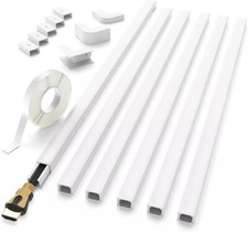 Cord Hider 94In Cord Cover Wall Paintable Wire Hider Cable Cover Raceway White